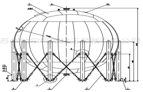 185、Characteristics of carbon dioxide spherical tank - doer equipment